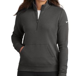 Nike Women's Club Fleece Sleeve Swoosh Half-Zip
